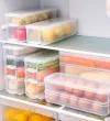 Transparent plastic stacked sealed food storage box, rectangular kitchen refrigerator, egg and fruit storage box Item Picture